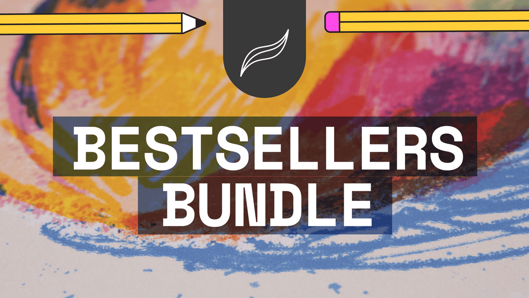 Natural Media Essentials Bundle – Crayon, Colored Pencil & Oil Pastel Procreate Brushes