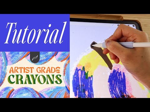 Realistic Procreate Artist Grade Crayon Brush Set